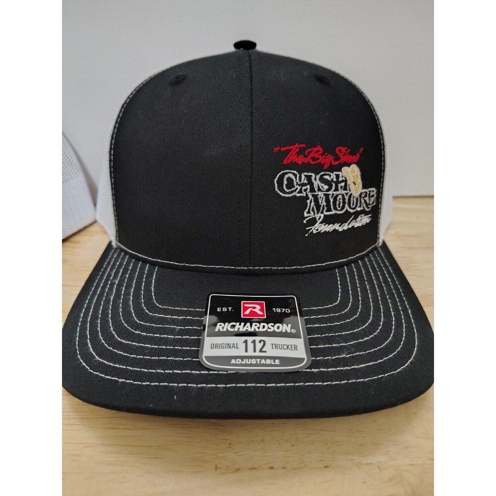 Richardson 112 The Big Show 6 Panel Lot Of 2 Snapback Mesh Hat Black White NEW - Picture 2 of 6
